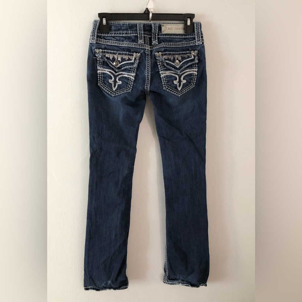 🔥Rock Revival Buckle Y2K Low Rise Molly Bootcut Stretch Jeans Vintage 26
